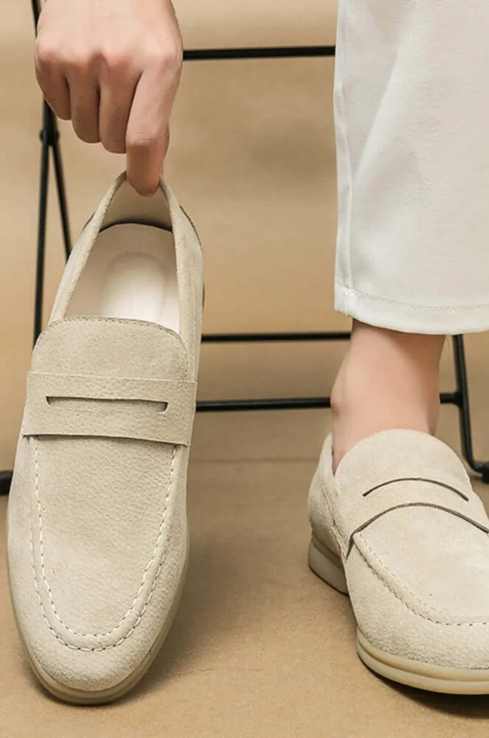 ATHÈNES Suede Leather Loafers